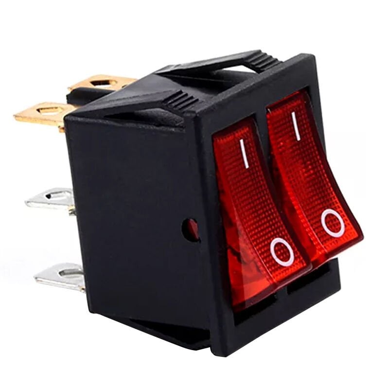 KIRMIZI IŞIKLI İKİLİ SOBA ANAHTARI (IC-101) AN-21