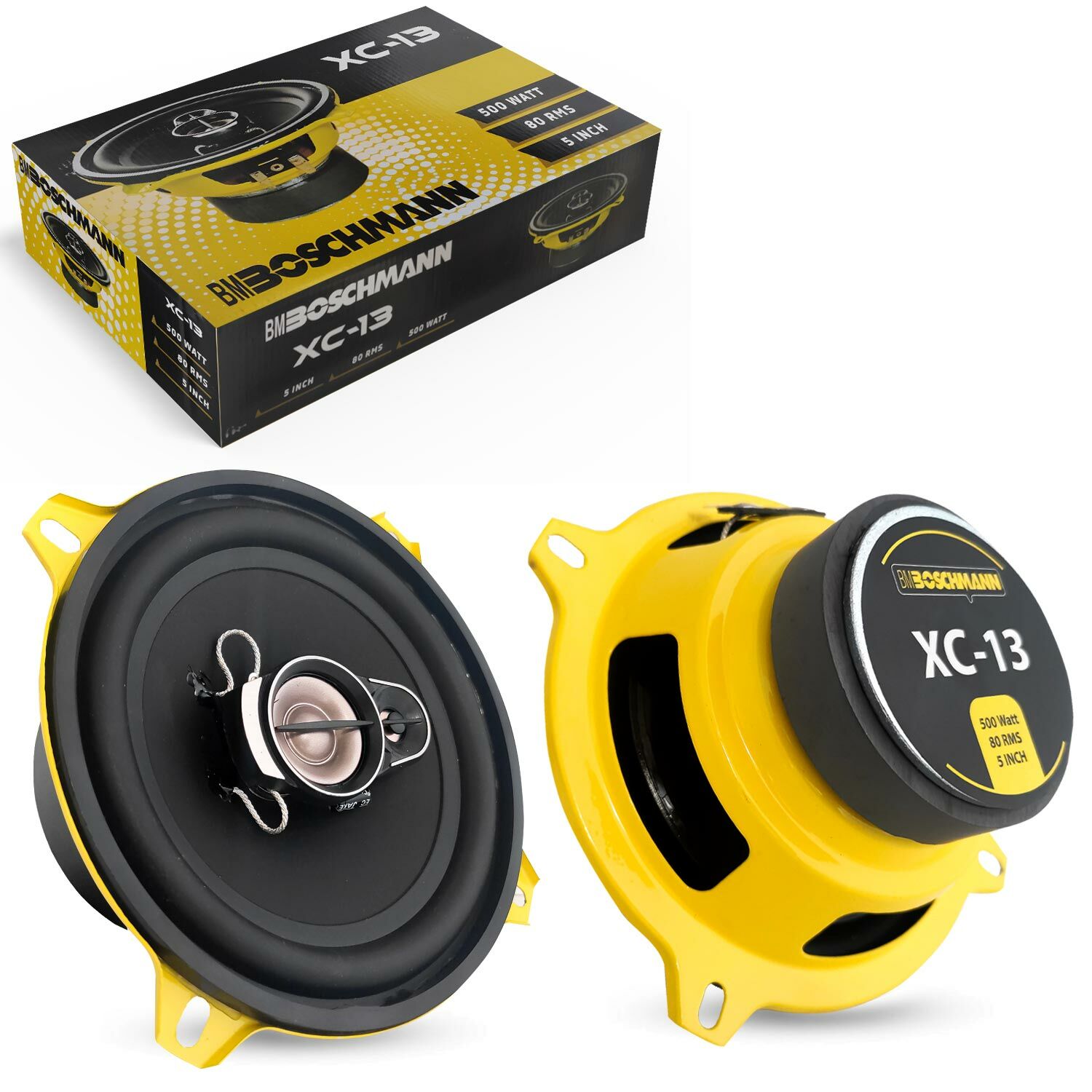 BOSCHMANN XC-13 OTO HOPARLÖR 13CM 500W TWEETERLİ 2 ADET
