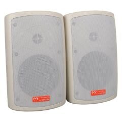 MagicVoice MV-36 11 CM 50 Watt Komütatörlü Hat Trafolu Krem Beyaz Sütun Hoparlör (2'li Takım)