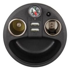 Olesson 1640 12-24V Çift USB Girişli 120W 80cm Kablolu Dijital Voltaj Ekranlı 2'li Araç Çakmak Çoklayıcı