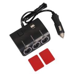 Olesson 1506 12-24V Çift USB Girişli 120W 80 CM Kablolu 3'LÜ Araç Çakmak Çoklayıcı