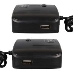Olesson 1635 12-24V Çift USB Girişli 100W 70 CM Kablolu 3'LÜ Araç Çakmak Çoklayıcı 100x66x40mm