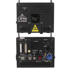 Layu AC-03RGB 3 Watt RGB Lazer 25Kpps Double Safety Design SD Card DMX ILDA Analog