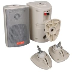 MagicVoice MV-16 7.5 CM 30 Watt Komütatörlü Hat Trafolu Beyaz Sütun Hoparlör (2'li Takım)