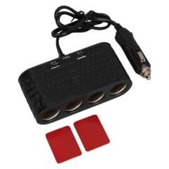 Olesson 1654 12-24V Çift USB - TYPE-C 120W 80cm Kablolu 4'LÜ Araç Çakmak Çoklayıcı