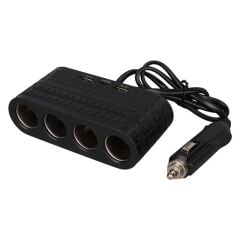Olesson 1654 12-24V Çift USB - TYPE-C 120W 80cm Kablolu 4'LÜ Araç Çakmak Çoklayıcı