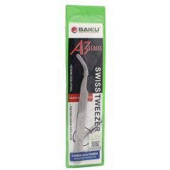 Baku BK-A3-7-SA Paslanmaz Çelik Eğri Uç Cımbız
