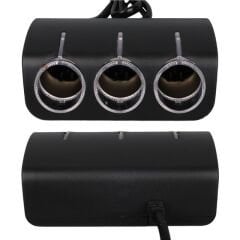 Olesson 1521 12-24V 120W 80 CM Kablolu 3'LÜ Araç Çakmak Çoklayıcı