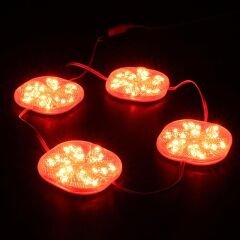 PowerMaster PM-14697 12 Volt 3 Watt Kırmızı Yanıp Sönen Çakar 6565-2835 Modül Led 65x65x12mm