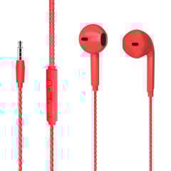 LENOVO LECOO EH104R 3.5MM JACKLI KABLOLU KULAK İÇİ MİKROFONLU KIRMIZI KULAKLIK
