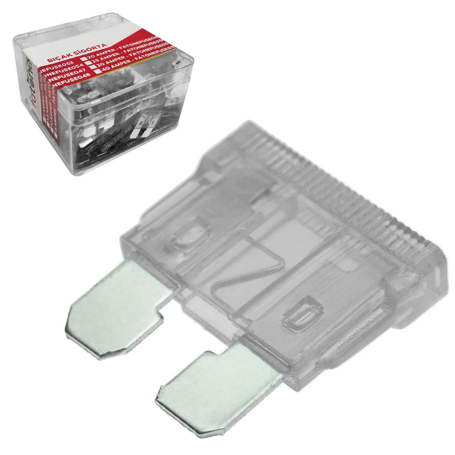 OTO SİGORTA BIÇAKLI 25A 100 ADET FATONE FUSE-004