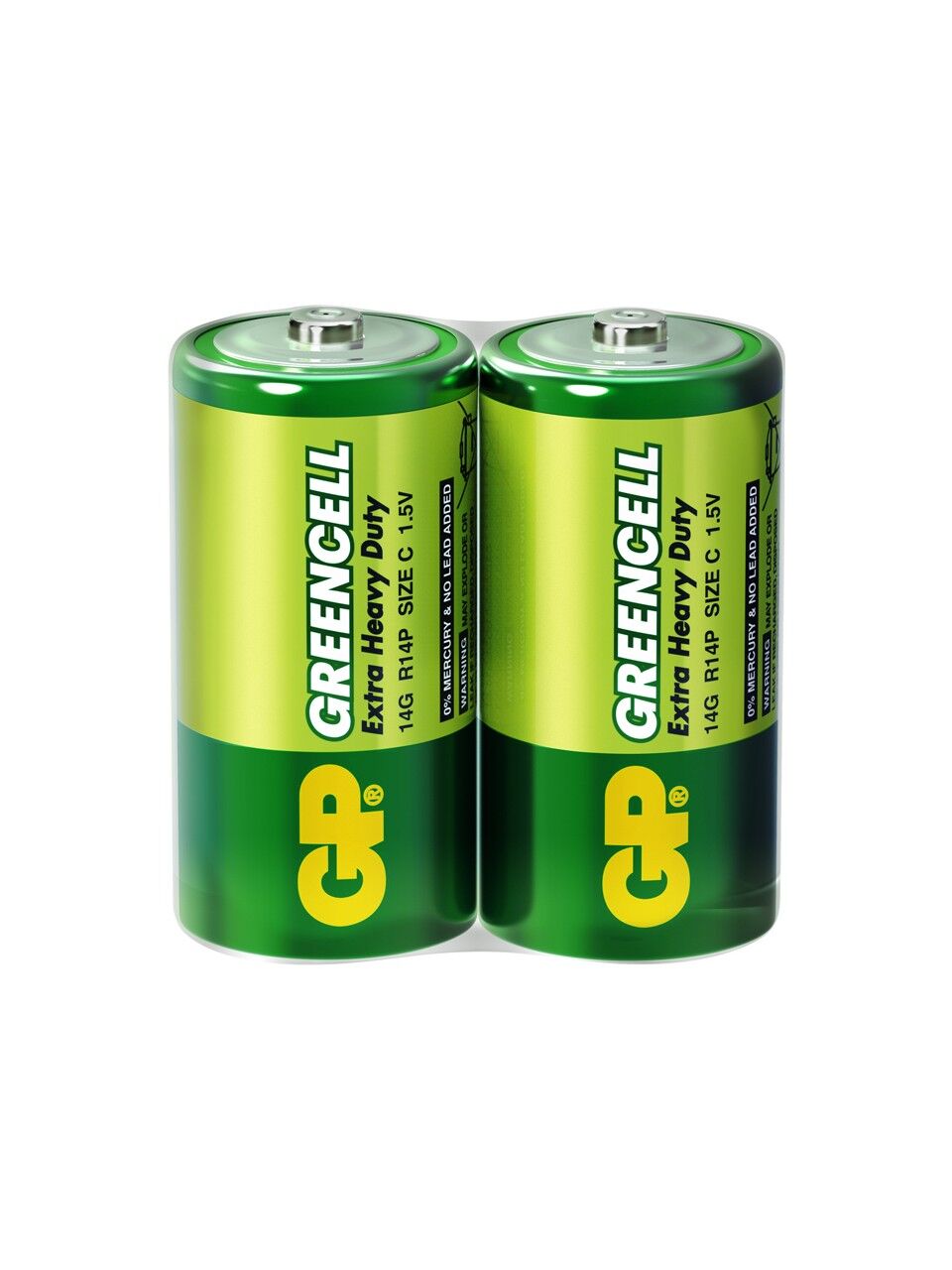 GP Greencel R14 C Orta Boy Çinko Pil 2'li Paket GP14G-2S2