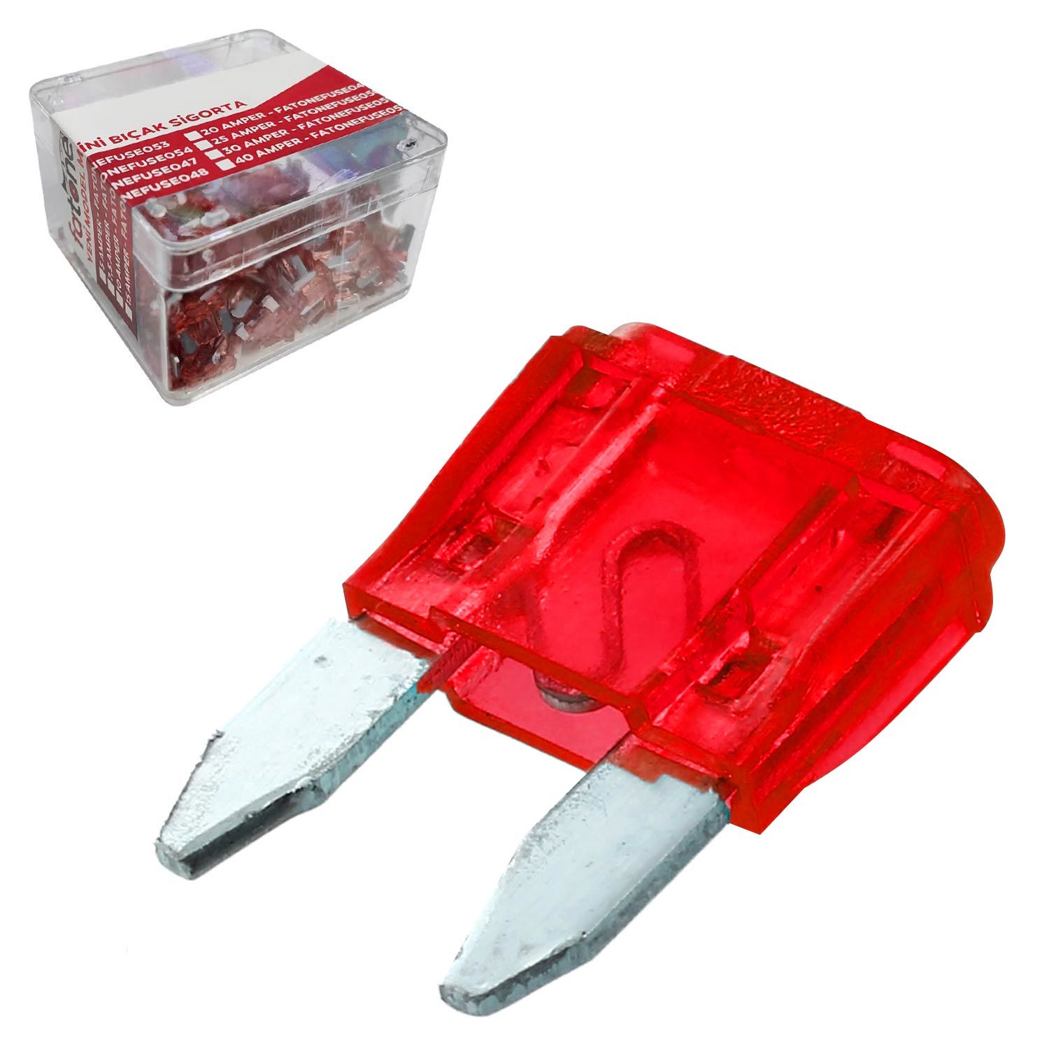 OTO SİGORTA BIÇAKLI 10A MİNİ 100 ADET FATONE FUSE-038