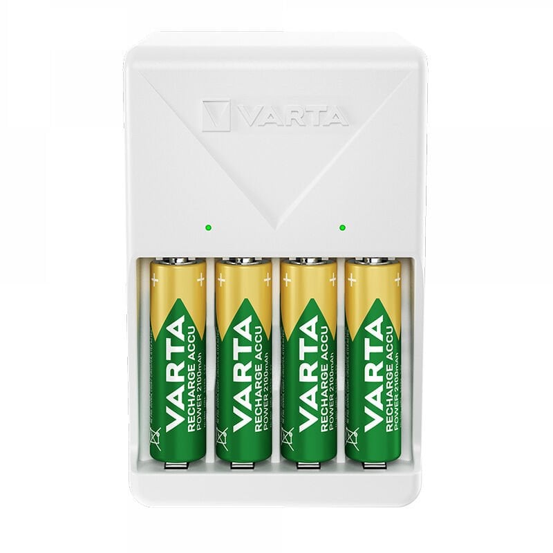 VARTA 4XAA 2100 MAH PİLLİ BEYAZ PLUG PİL ŞARJ CİHAZI
