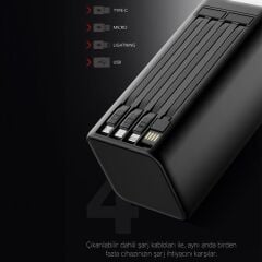 Powerway PD80 80.000mAh 22.5W PD  QC 3.0 Hızlı Şarj Destekli Dijital Göstergeli Powerbank