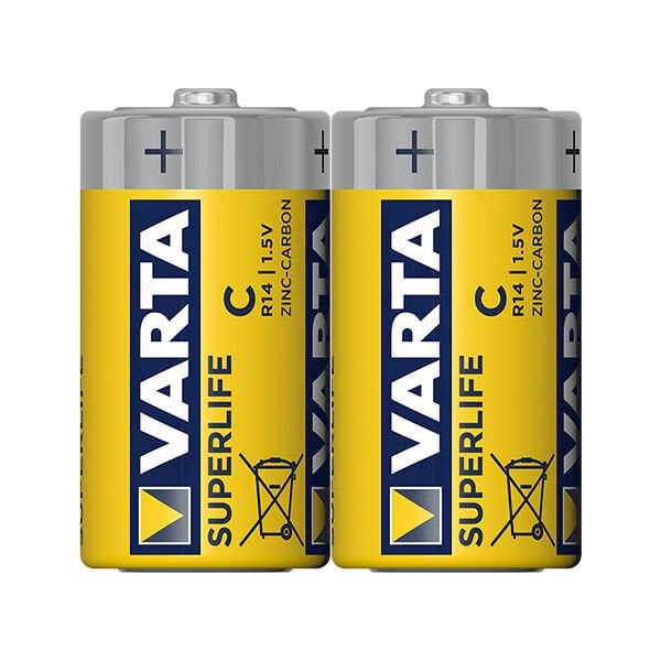 VARTA SUPERLIFE ÇİNKO ORTA BOY C PİL (2 Lİ PAKET FİYAT)
