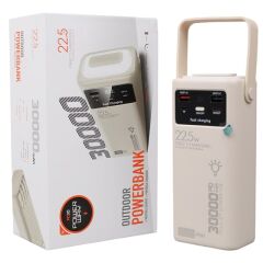 Powerway PD30 30.000mAh 22.5W PD  QC 3.0 Hızlı Şarj Destekli Dijital Göstergeli Powerbank
