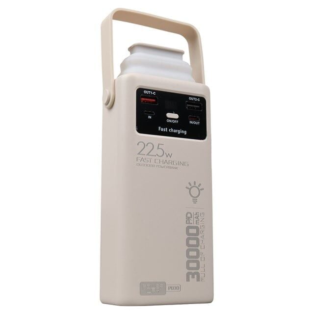 Powerway PD30 30.000mAh 22.5W PD  QC 3.0 Hızlı Şarj Destekli Dijital Göstergeli Powerbank