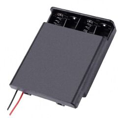 Powermaster  4'lü AA Kapaklı Switch'li Pil Yuvası (IC-233F)