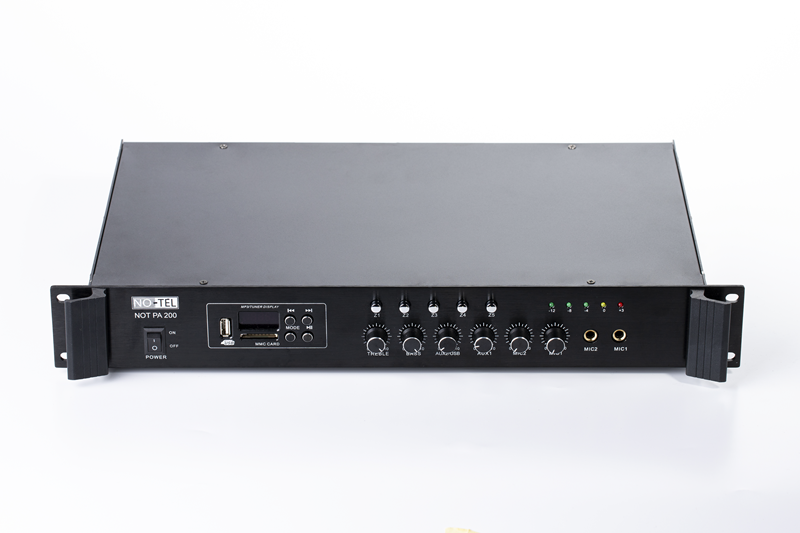 NOT PA-200 200 WATT HAT TRAFOLU 5 BÖLGELİ MİKSER AMPLİFİKATÖR