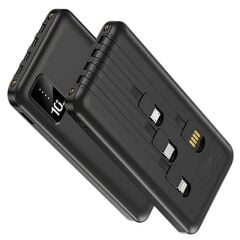 Powerway TX109 10.000mAh Kablolu Dijital Göstergeli Fenerli Powerbank Dahili Telefon Stand (MİCRO - TYPE C - LİGHTNİNG)