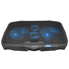 Rampage AD-RC4 Mavi Ledli 2*125mm+2*70mm Işıklı Fan 15''-17'' Notebook Soğutucu Stand