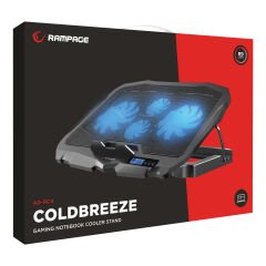 Rampage AD-RC4 Mavi Ledli 2*125mm+2*70mm Işıklı Fan 15''-17'' Notebook Soğutucu Stand