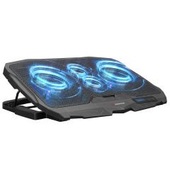Rampage AD-RC4 Mavi Ledli 2*125mm+2*70mm Işıklı Fan 15''-17'' Notebook Soğutucu Stand