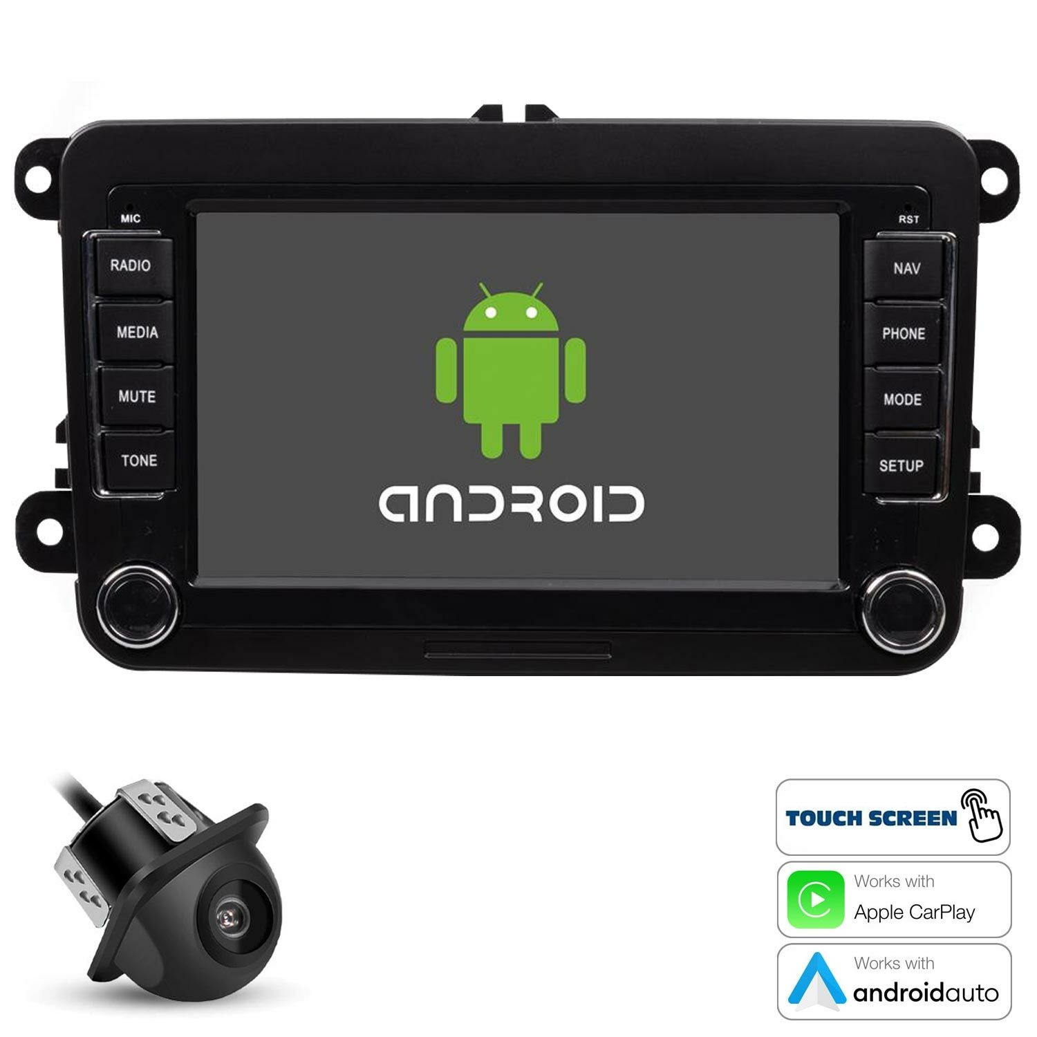 TABLET MULTİMEDYA ANDROID 7 2+32GB CARPLAY VOLKSWAGEN SLIM BODY FOR-X XA-137