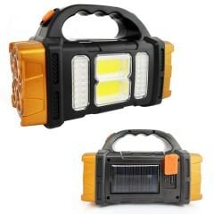 OR-2678 Solar Kamp Lambası Acil Durum Işığı Şarjlı Beyaz Günışığı 25W+Cob Led