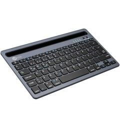 Lenovo Lecoo BK100 Bluetooth V3.0 Çoklu Cihaz Uyumlu Şarj Edilebilir Kablosuz Gri Türkçe Q Klavye