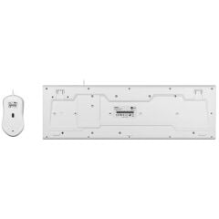 Lenovo Lecoo CM101 USB Kablolu Türkçe Q Klavye - Mouse Set Beyaz