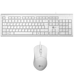 Lenovo Lecoo CM101 USB Kablolu Türkçe Q Klavye - Mouse Set Beyaz