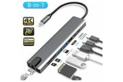 GABBLE GAB-UY258 8 IN 1 TYPE-C DÖNÜŞTÜRÜCÜ ÇEVİRİCİ ÇOKLAYICI