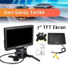 POWERMASTER PM-15487 7'' TFT LCD DİJİTAL MONİTÖR 2 KANAL GERİ GÖRÜŞ KAMERASI TETİKLEMELİ 800X480P