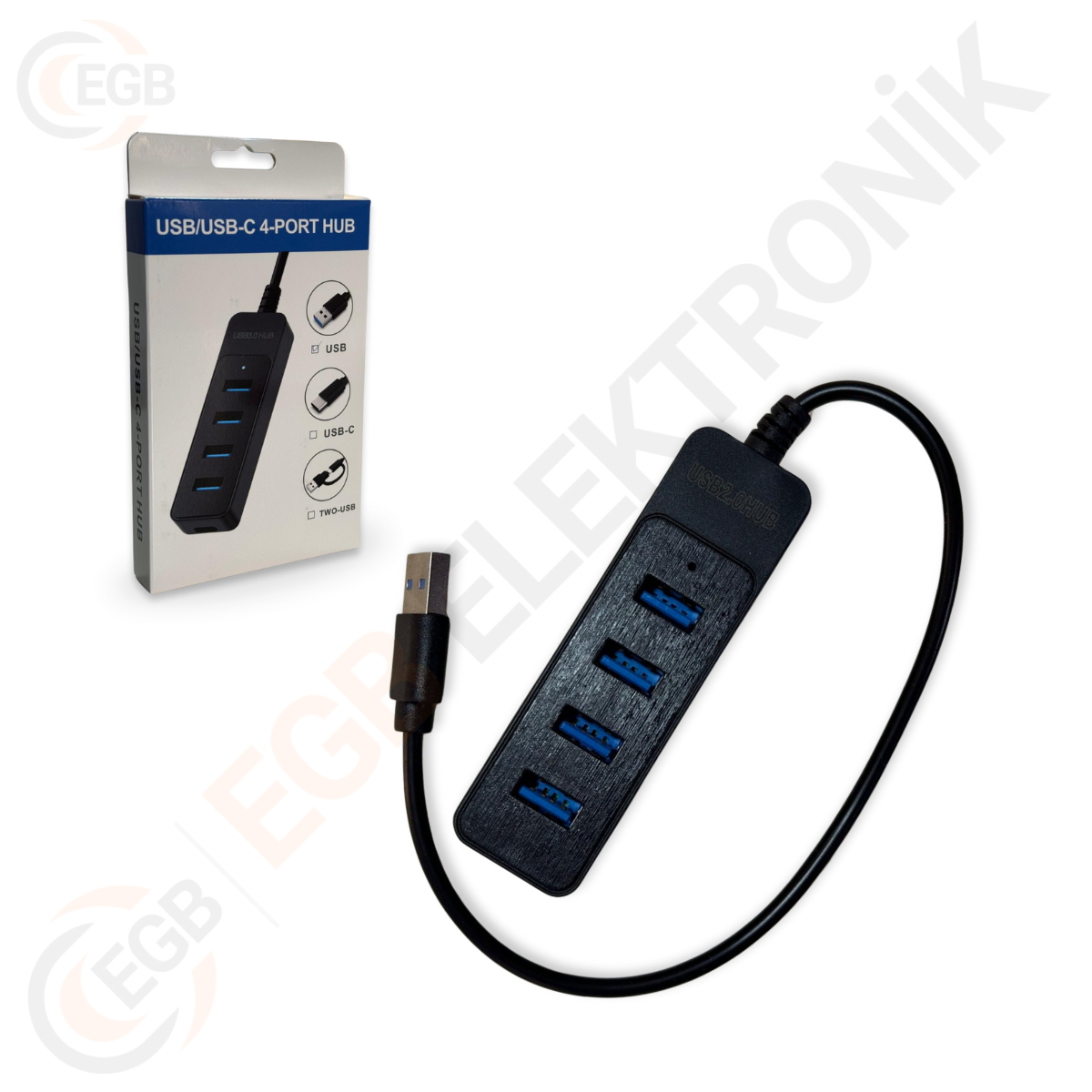GABBLE GAB-UP520 USB 4 PORT USB 2.0 + TYPE-C ÇOKLAYICI