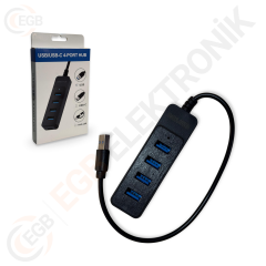 GABBLE GAB-UP530 USB 4 PORT + TYPE-C 3.0 ÇOKLAYICI