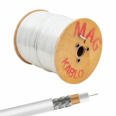 MAG RG6/U4 0.90 MM 48*0.12 TEL CCS TAHTA MAKARALI YERLİ ÜRETİM ANTEN KABLOSU (300 METRE)