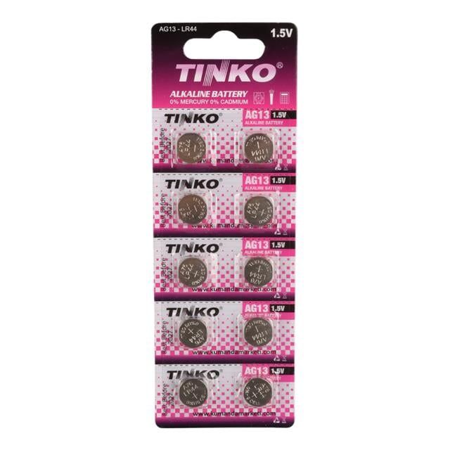 Tinko C-1106A AG13 LR44 A76 1.5 Volt Alkalin Düğme Pil (10'lu Paket)