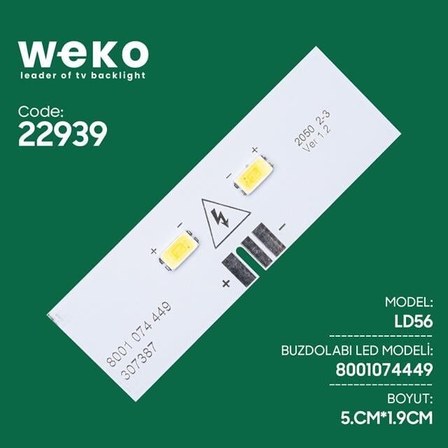Buzdolabı İç Aydınlatma Ledi Ld56 8001 074 449 307387 2 Çipli