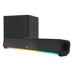 Rampage RM-1 SoundWave Plus Siyah Total 64W 16V/4.06A BT+USB+AUX+TF Kartlı Gaming Soundbar Speaker