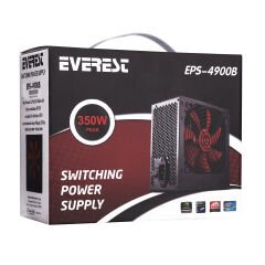 Everest EPS-4900B Peak 350W 2*IDE 4* SATA 4+4P CPU 12cm Fan ATX Power Supply