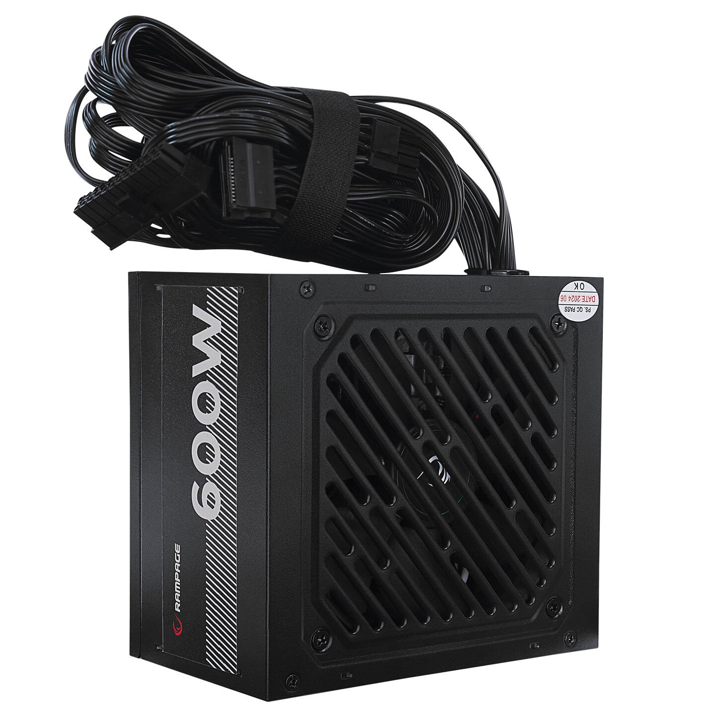 Rampage RMP-600-80P 600W 80Plus Bronze 12cm Fan Aktif PFC Power Supply
