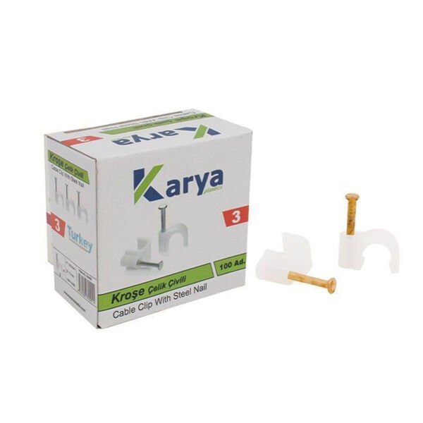 KROSE 3 NUMARA CELİK CİVİLİ 7 MM (2*1.5 - 3*1.5 TTR KABLOLAR İCİN) 100LU POSET KARYA
