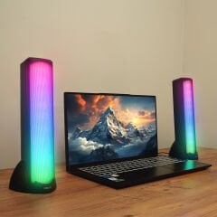Mikado MD-183 2.0 3W*2 Bluetooth Siyah RGB Aydınlatmalı USB + 3.5mm USB 5V Speaker Hoparlör