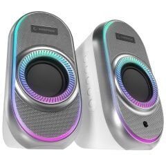 Rampage RMS-X3 2.0 6W Bluetooth Özellikli Beyaz Multimedia RGB Işıklı Gaming USB Speaker
