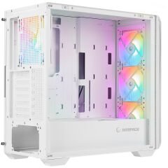 Rampage CRAFT Beyaz Mesh Type-C*1+Usb3.0*2+Hd Audio 1*14CM+3*12CM ARGB Fan ATX Mid-T Gaming Oyuncu Kasası