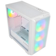 Rampage CRAFT Beyaz Mesh Type-C*1+Usb3.0*2+Hd Audio 1*14CM+3*12CM ARGB Fan ATX Mid-T Gaming Oyuncu Kasası