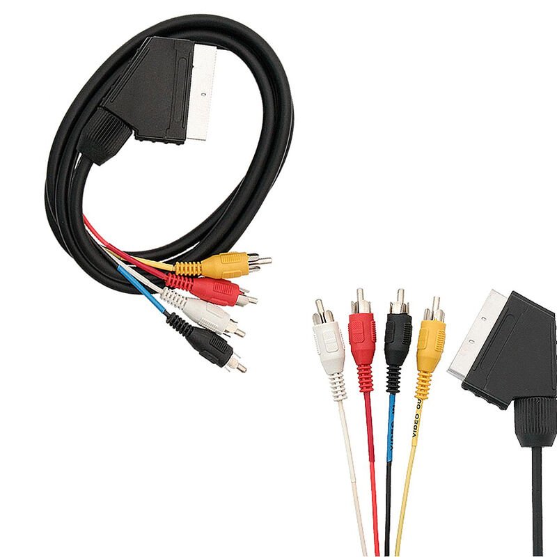 4 RCA 1.2 METRE 8MM KABLO POWERMASTER SCART