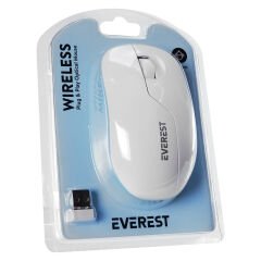 Everest SMW-973 Usb Beyaz/Mavi 2.4Ghz Kablosuz Mouse